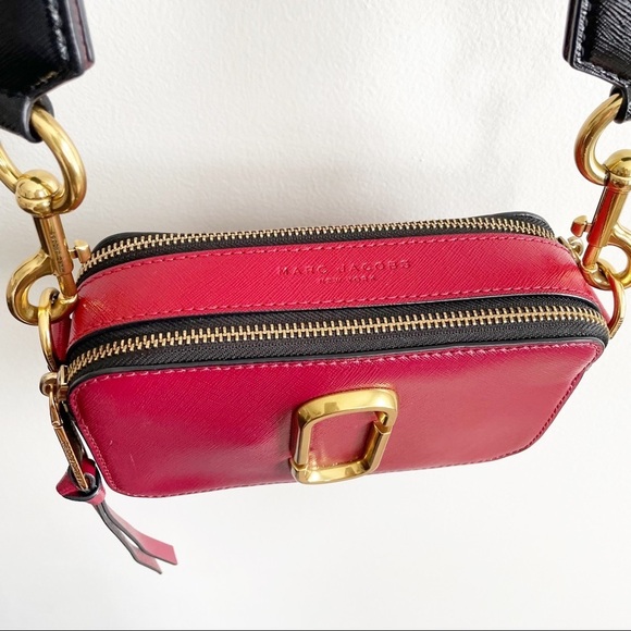 Marc Jacobs The Snapshot Crossbody Bag in Deep Maroon Multi - Picture 8 of 12